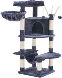 Hey-brother Cat tree, 128 cm Cat tower with Large condo RRP: £59.99 | Now: £47.99  | £12.00 (20%)