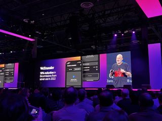 Dr Werner Vogels discussing AWS customer innovation examples at AWS re:Invent 2023