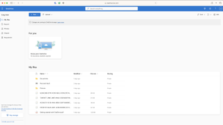 OneDrive on a browser