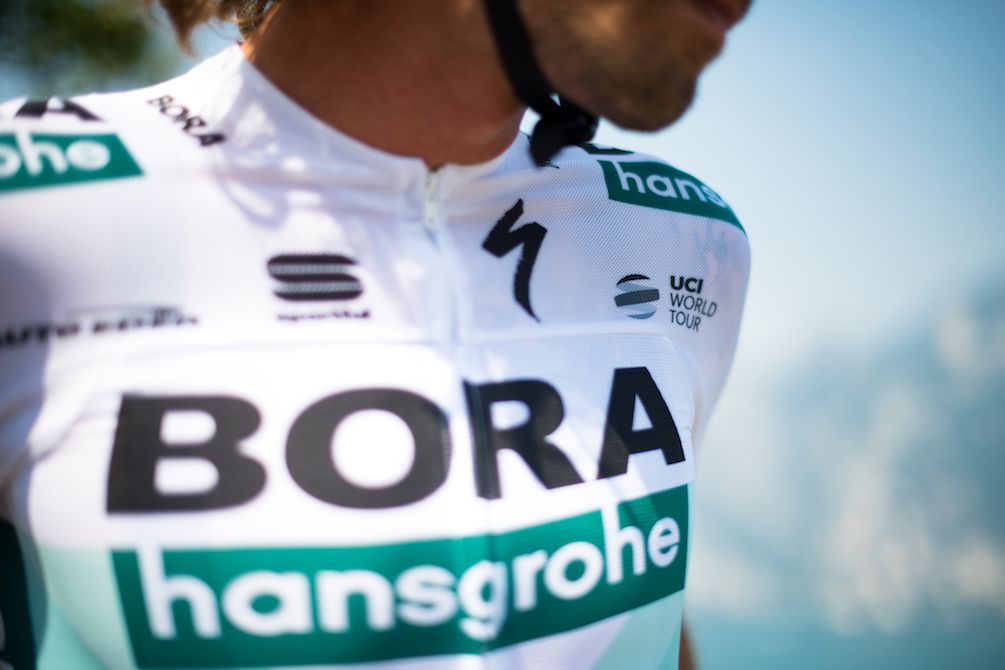 Up close on the front of the jersey