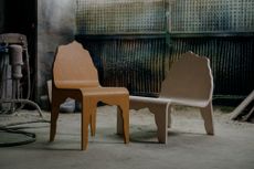 Chairs with irregular edges by Snarkitecture for Made by Choice