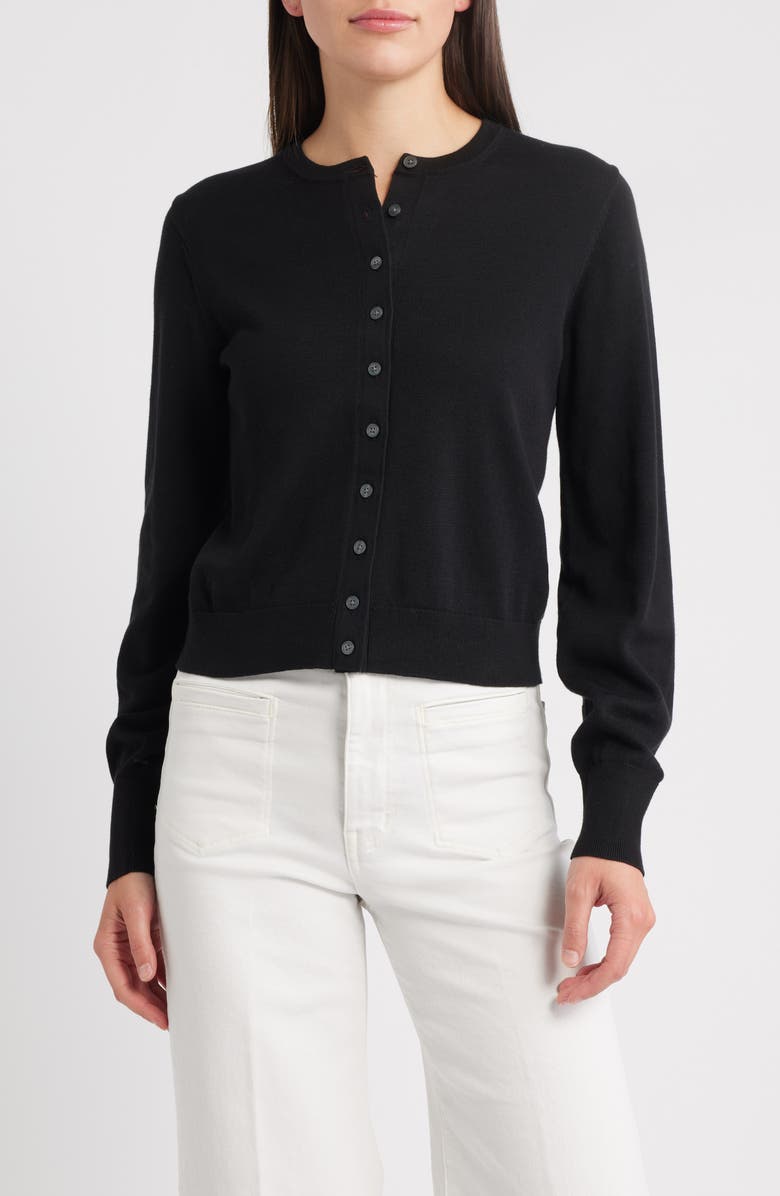 Cotton Crewneck Cardigan