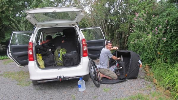 Unpacking in South Africa. Glad to be off the plane and in the car.