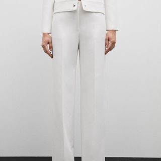 Mango Flowy Straight-Fit Trousers