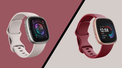 A side-by-side view of the newest Fitbit Sense 2 and Versa 4