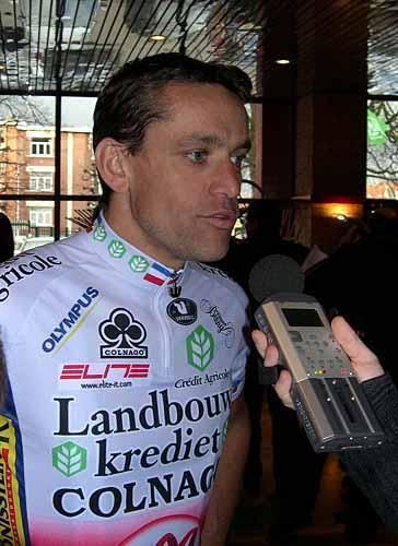 Jacky "Dudu" Durand speaks to the media at the start of 2004.