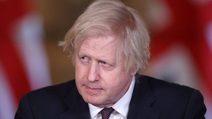 Boris Johnson at the daily press briefing
