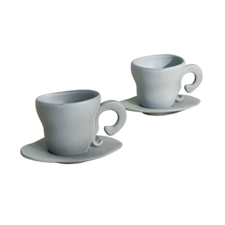 gray teacups