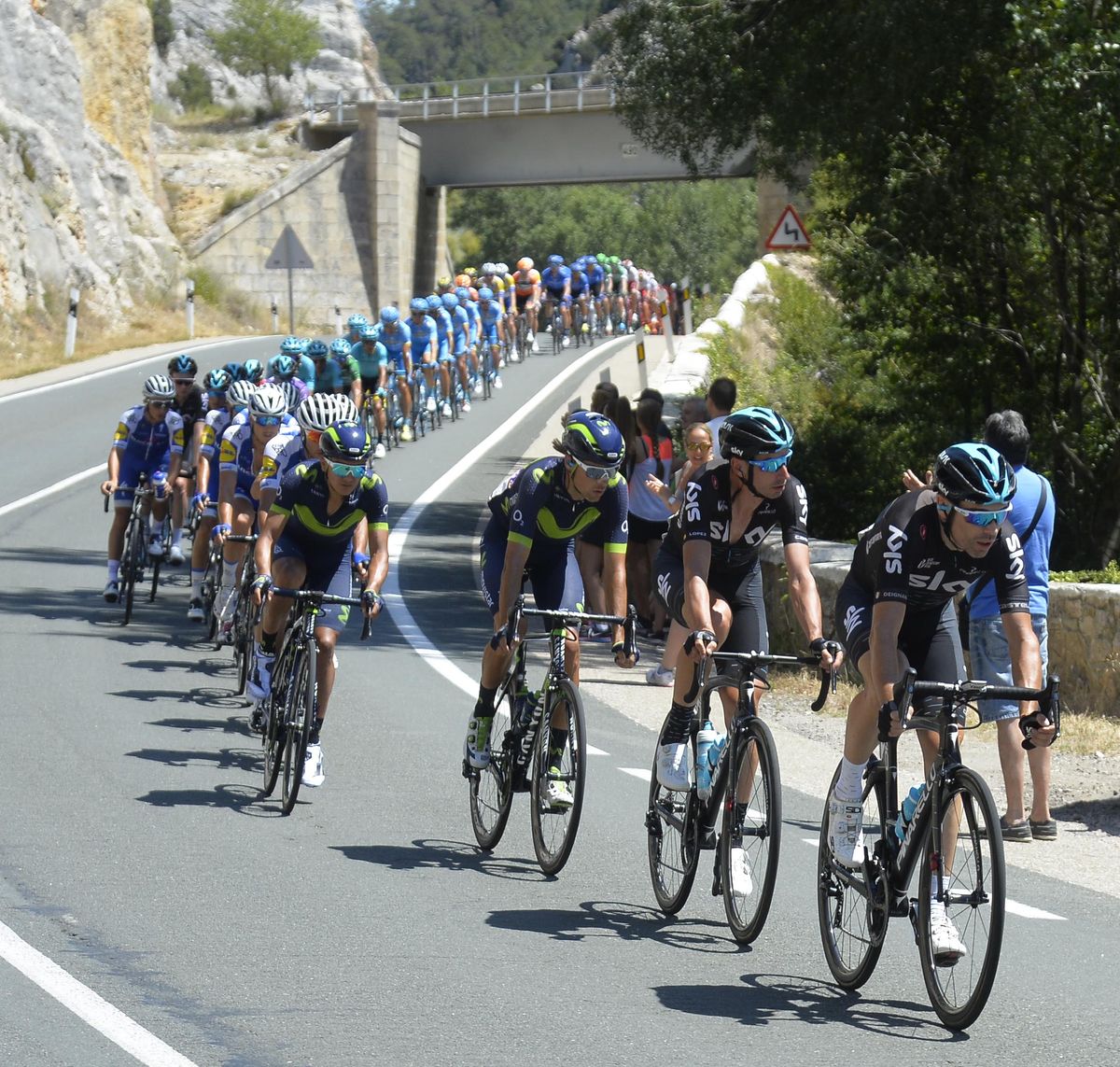 Philip Deignan leads the Sky train