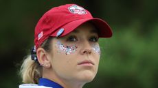 A close-up shot of Rachel Heck at the 2022 Curtis Cup