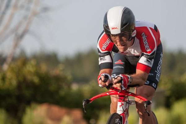 Frank Pipp (Bissell) getting around the back side of the course.