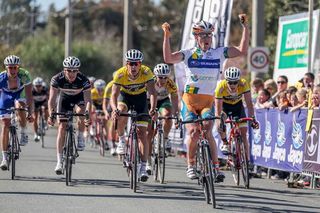 Anthony Giacoppo (Genesys Wealth Advisers) takes his third stage at Tour of the Murray River into Rochester