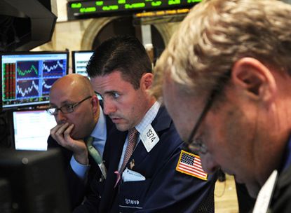 US shares traders stock exchange