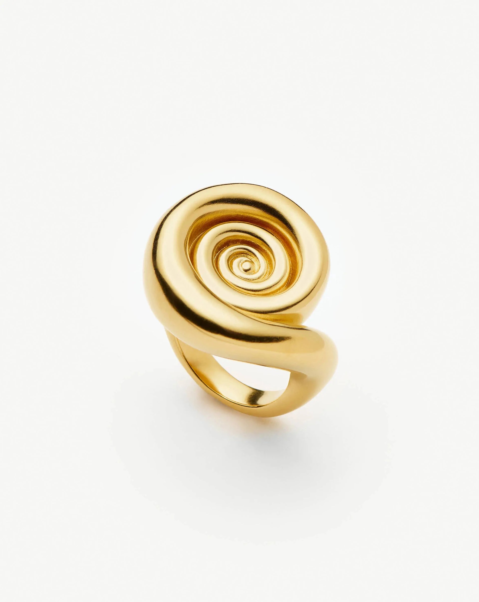 Spiral Statement Ring | 18ct Gold Plated - 18ct Gold Plated / H
