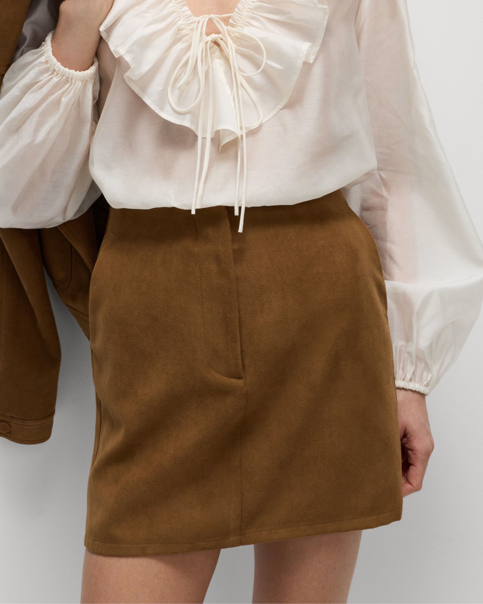 M&S Suedette Mini A-Line Skirt
