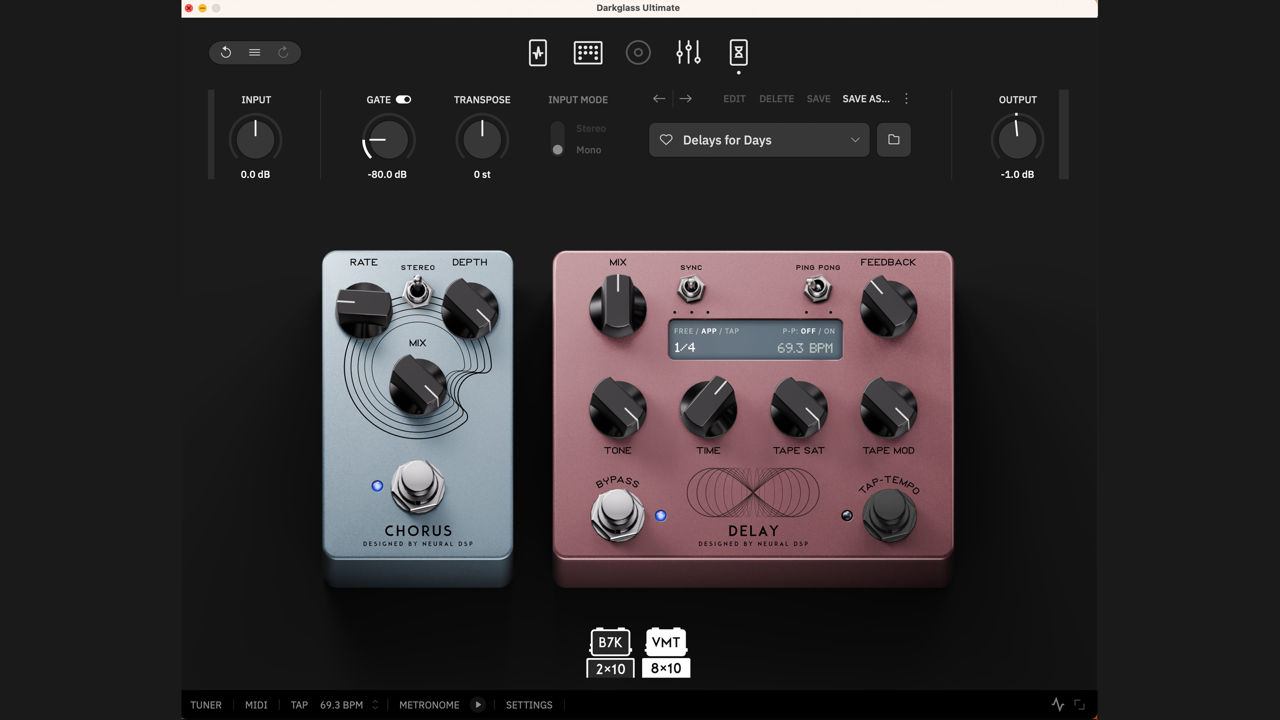 Neural DSP Darkglass plugin screenshots
