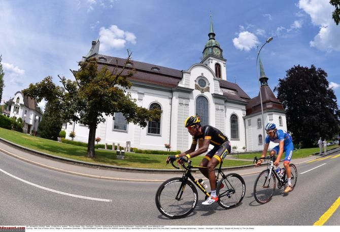 Daniel Teklehaimanot (MTN-Qhubkea) and Laurens De Vreese (Wanty-Groupe Gobert)