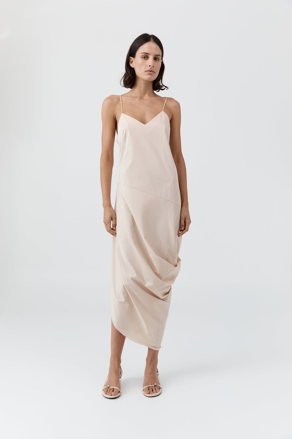 Paper Taffeta Drape Dress - Pink Salt