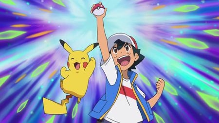 Pokemon anime Ash and Pikachu