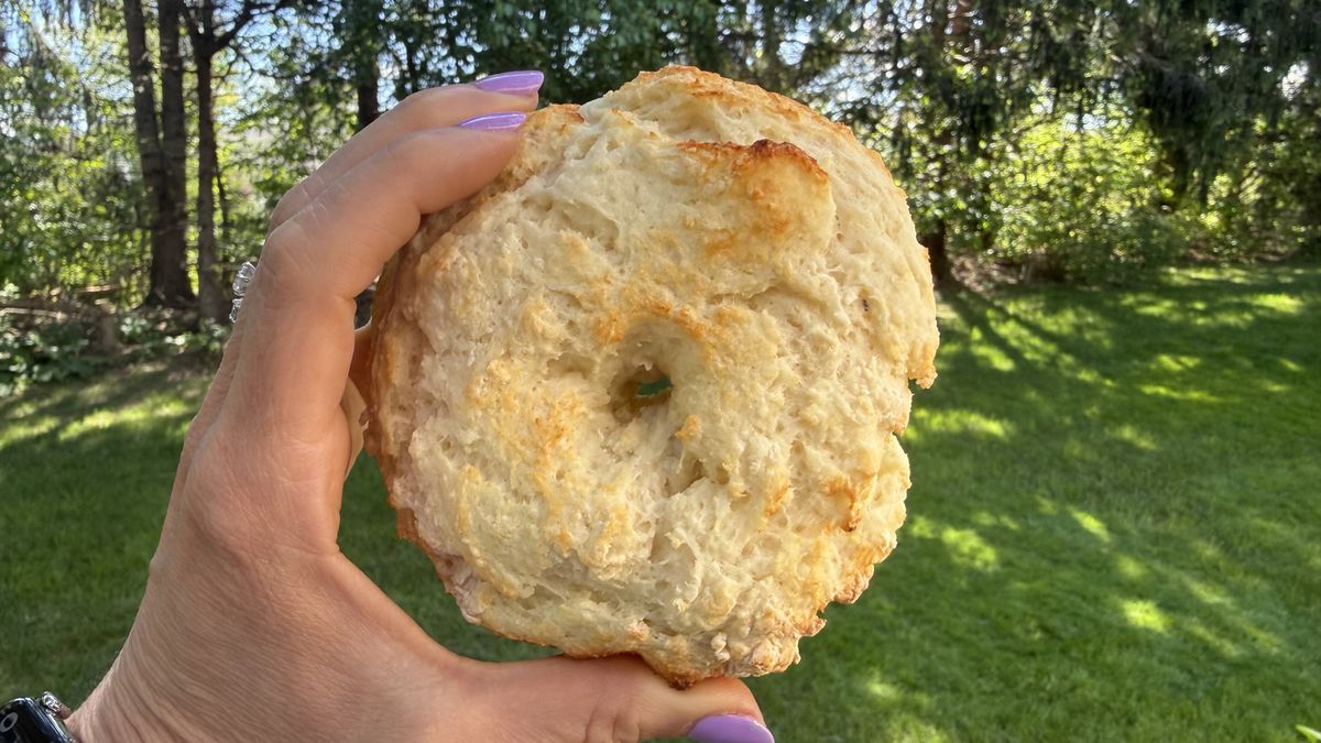 Bagels made in Ninja French Door Air Fryer and Countertop Oven