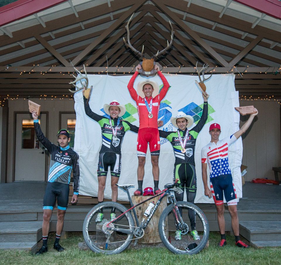 The men's podium