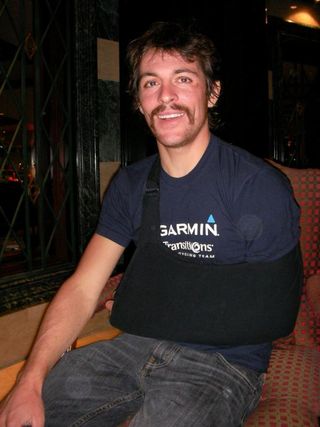 Steven Cozza (Garmin-Transitions) is keeping a positive attitude in spite of bad luck.