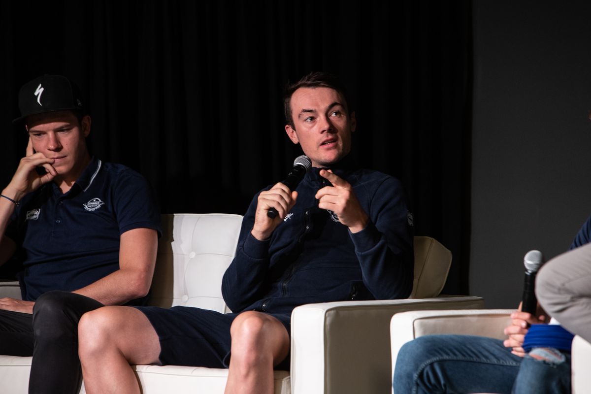 Yves Lampaert at the Q&amp;A session