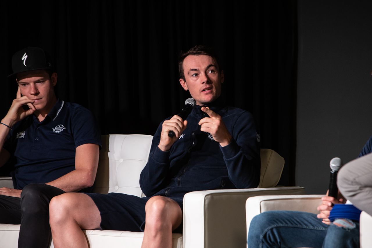 Yves Lampaert at the Q&amp;A session