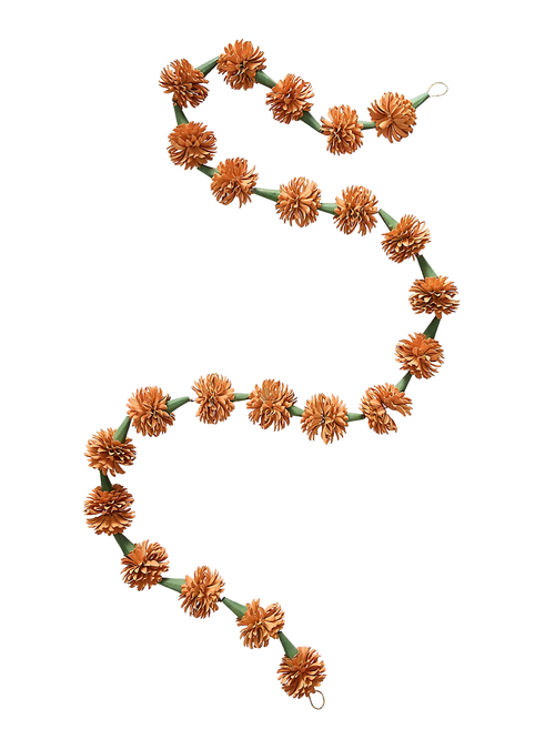 Orange Marigolds Iron Garland