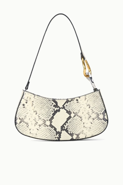 MANGO, Snakeskin Embossed Leather Tote