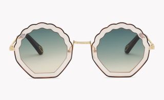 Chloe Tally Frames shell-shaped with blue lenses