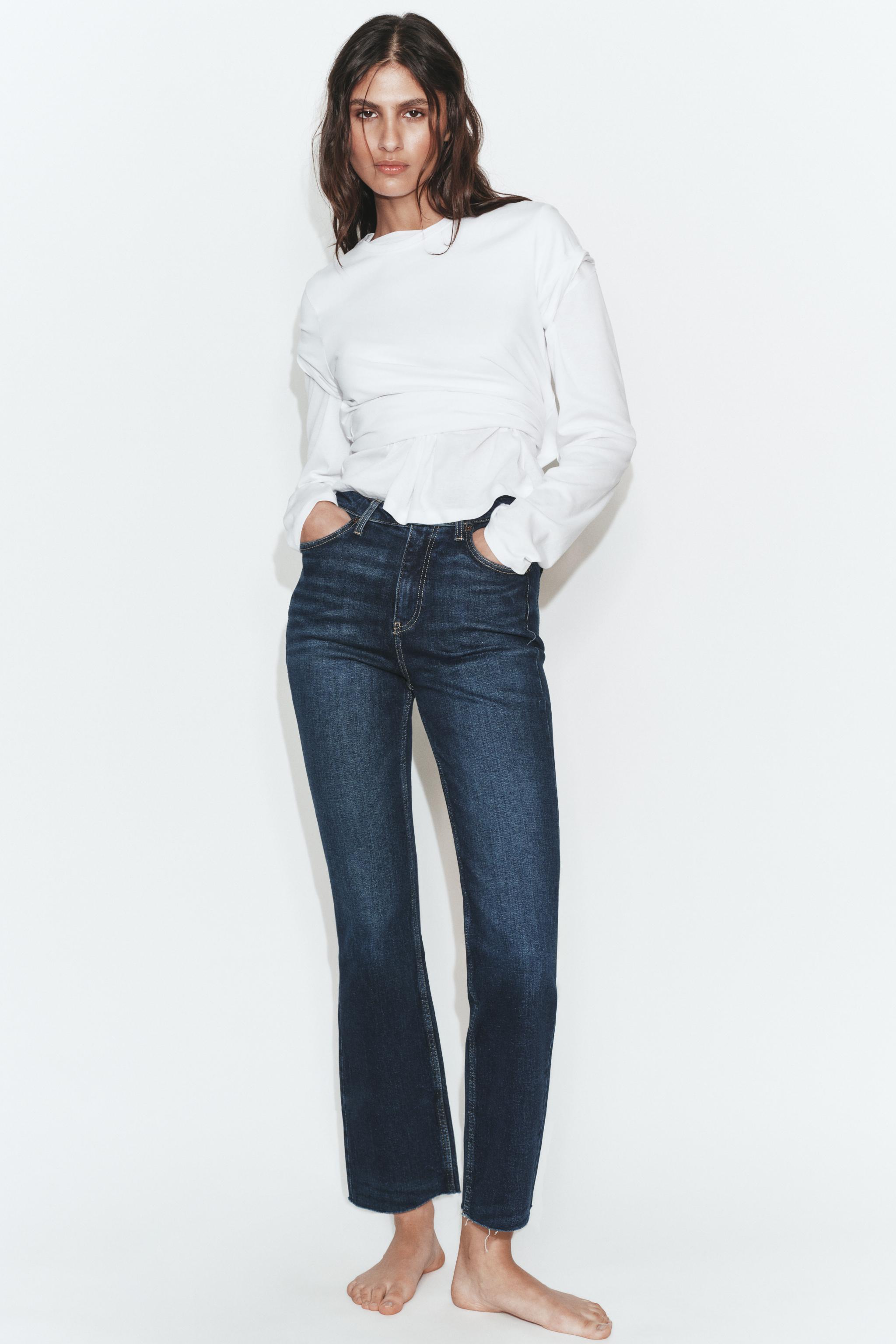 Trf Cropped Flare High Waist Jeans
