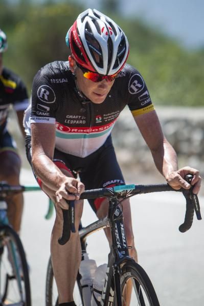 Chris Horner (RadioShack-Nissan) on the front of the break