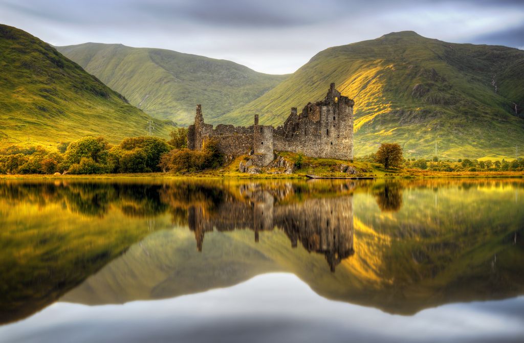 Loch Awe at Sunset in Scotland.