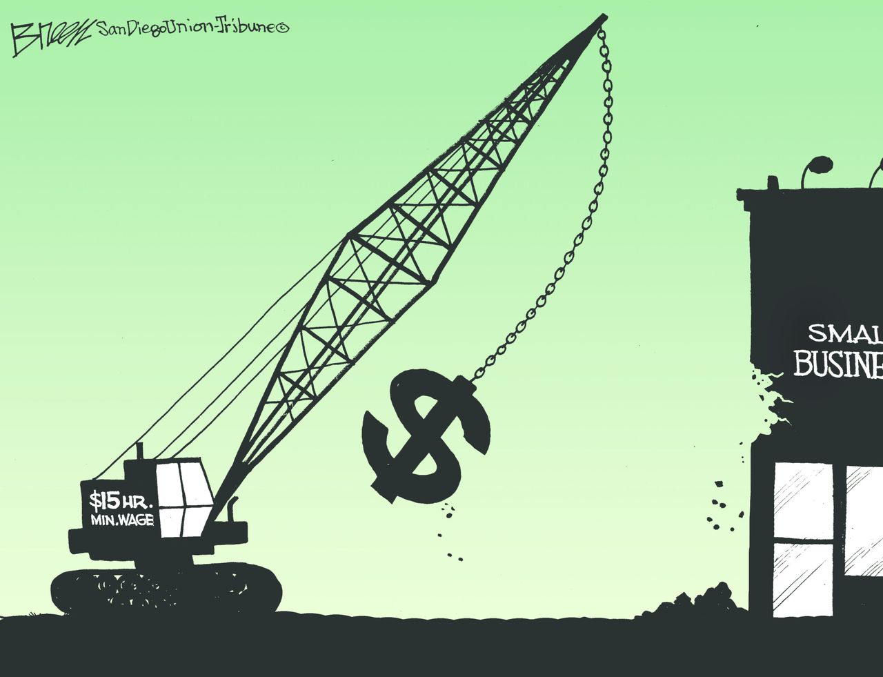 Political Cartoon U.S. Minimum Wage