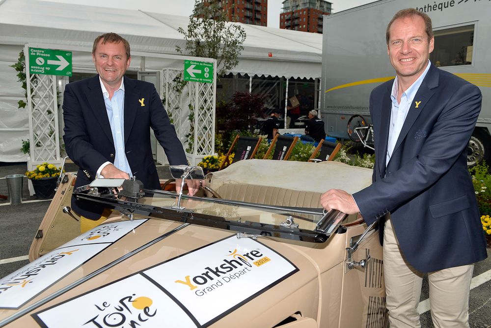Gary Verity and Christian Prudhomme meet in 2014 to talk about the inaugural 2015 Tour de Yorkshire