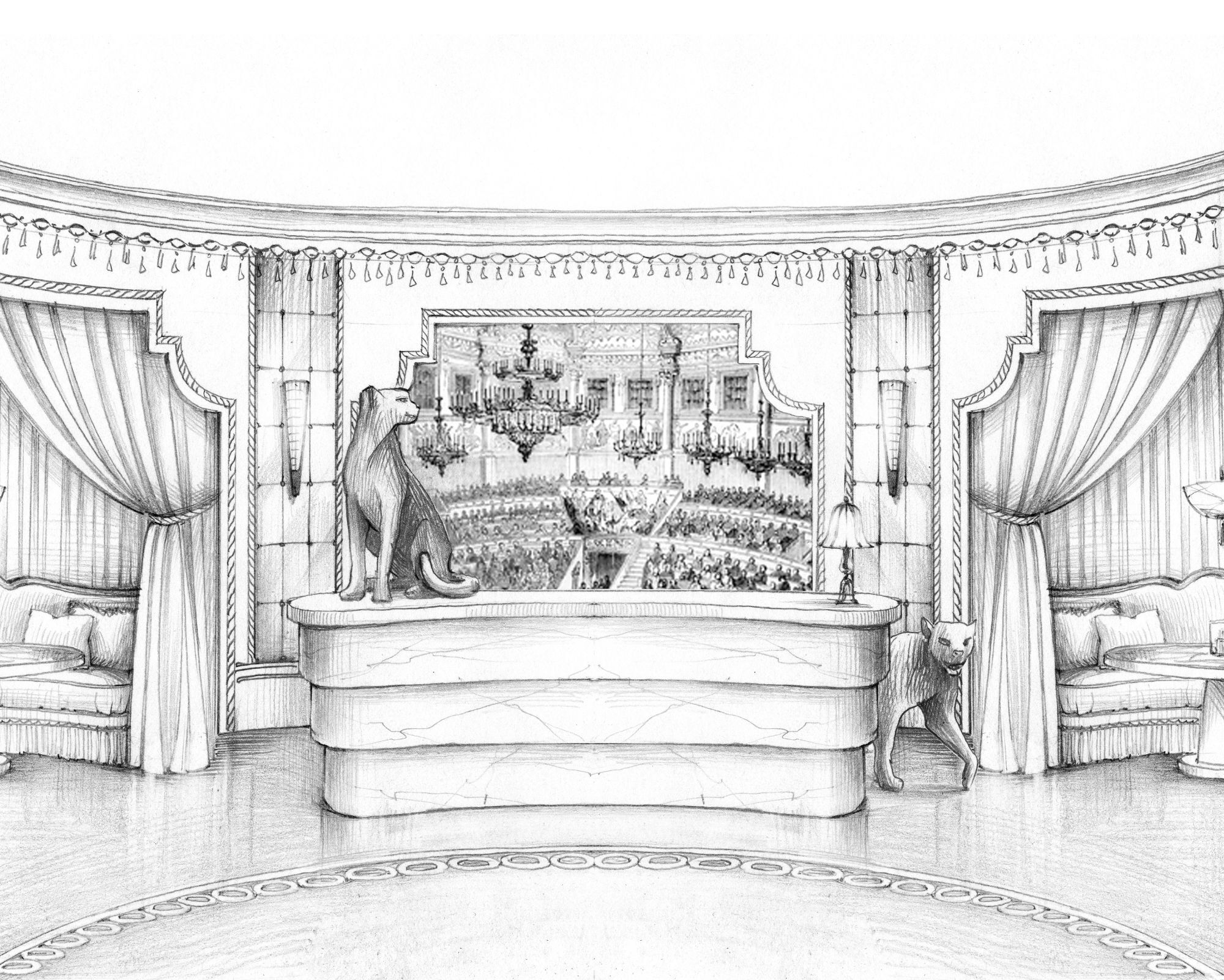 Decorex VIP Bar sketch