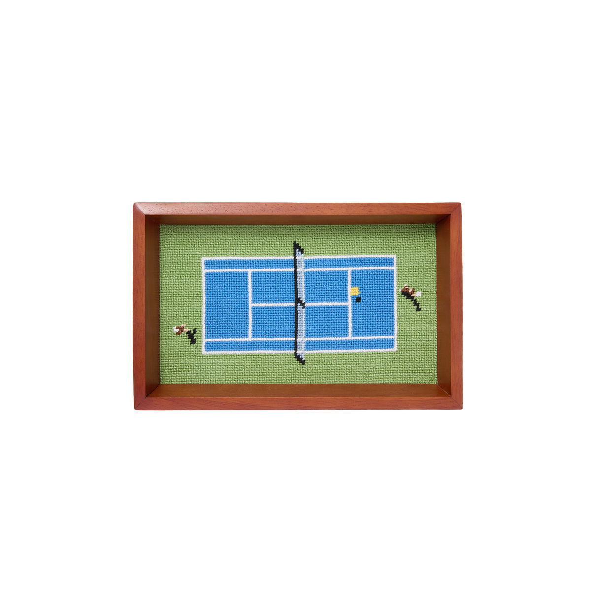 Tennis Overhead Needlepoint Valet Tray