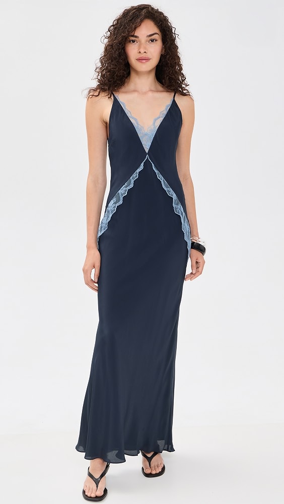 Elsie Lace Gown - Navy
