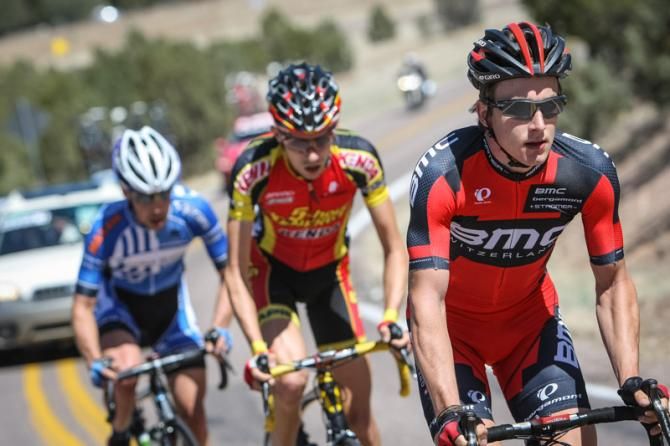 Arnaud Grand (BMC Development Team) leads the break on the way to his win.