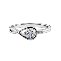 Pandora Brilliance Ring in White Gold with 0.50 carat | Pandora