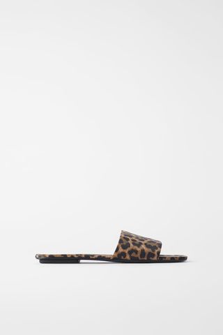 Animal Print Flat Sandals, £19.99, Zara