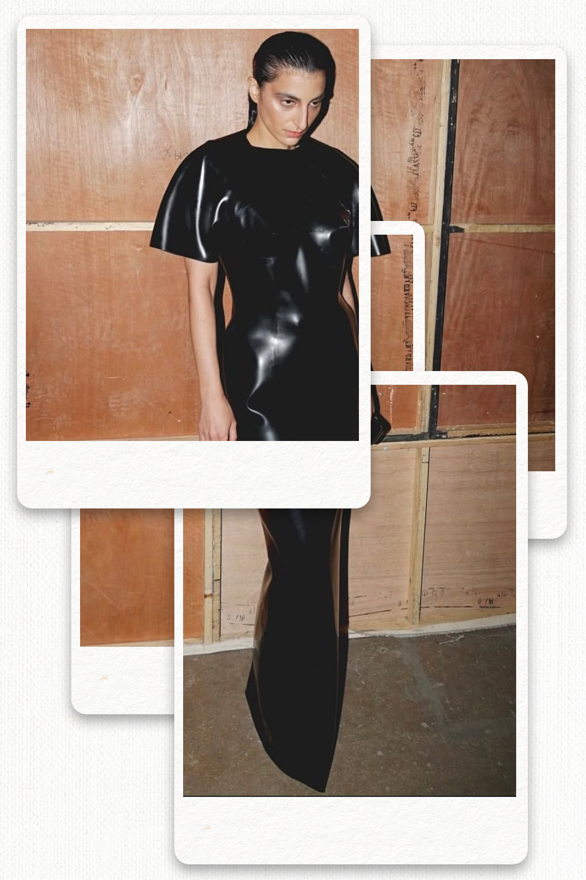 Nassia Matsa backstage at a fashion show.