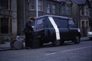 Nick Mason loading Pink Floyd's Bedford Van
