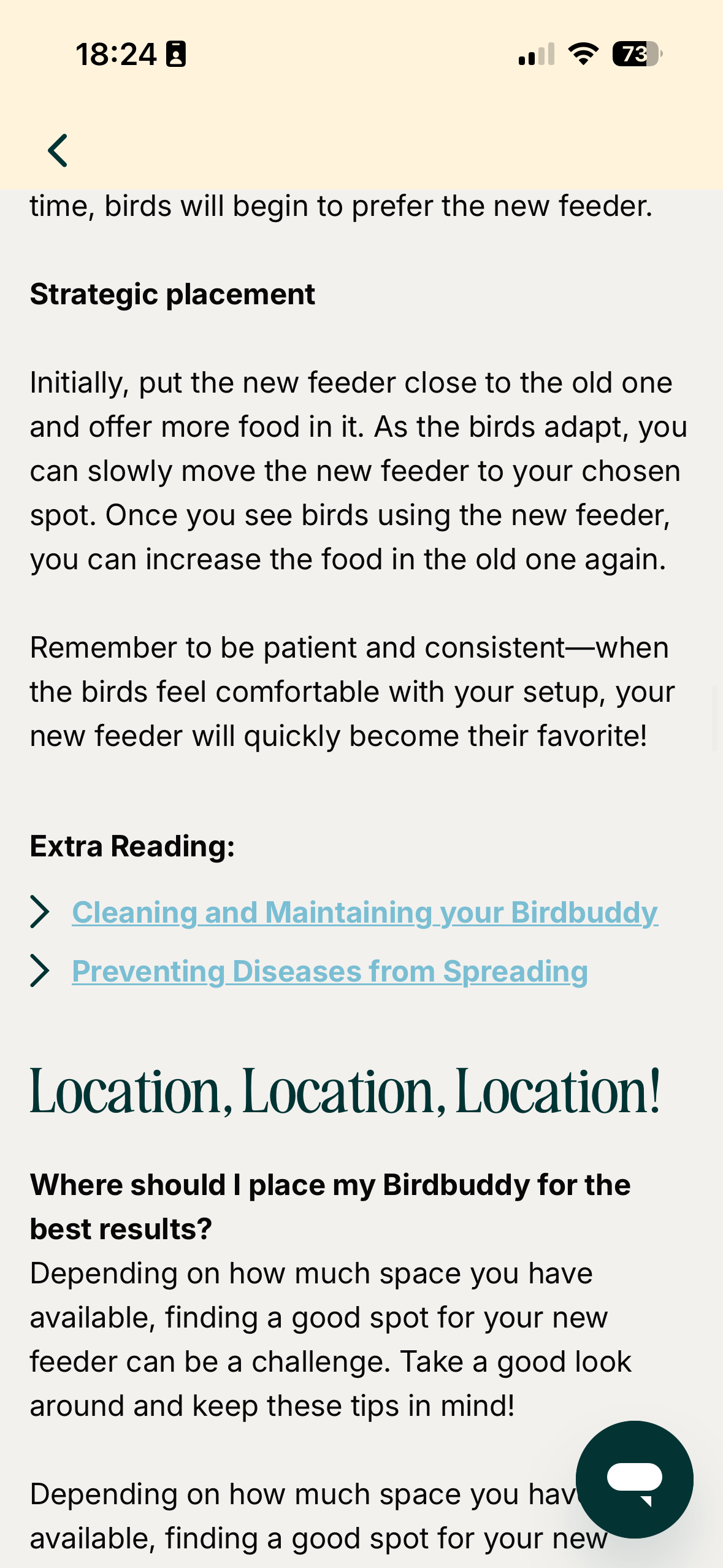 Screenshots from the Bird Buddy 2 app interface