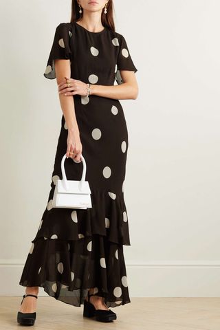 Faithfull The Brand + Net Sustain Esperanza Ruffled Polka-Dot Georgette Maxi Dress