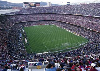 General view of Barcelona's old Camp Nou stadium.
