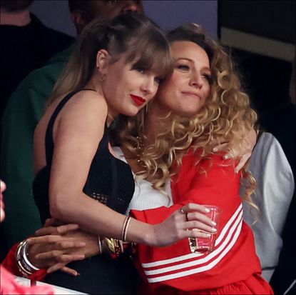 Taylor and Blake at the Super Bowl