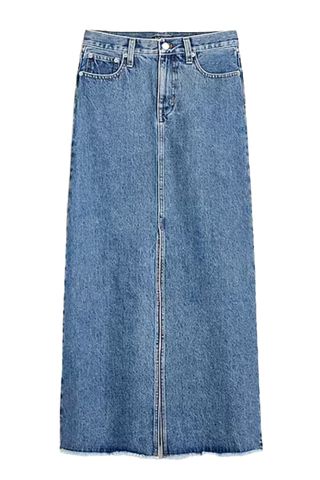 Classic Denim Maxi Skirt