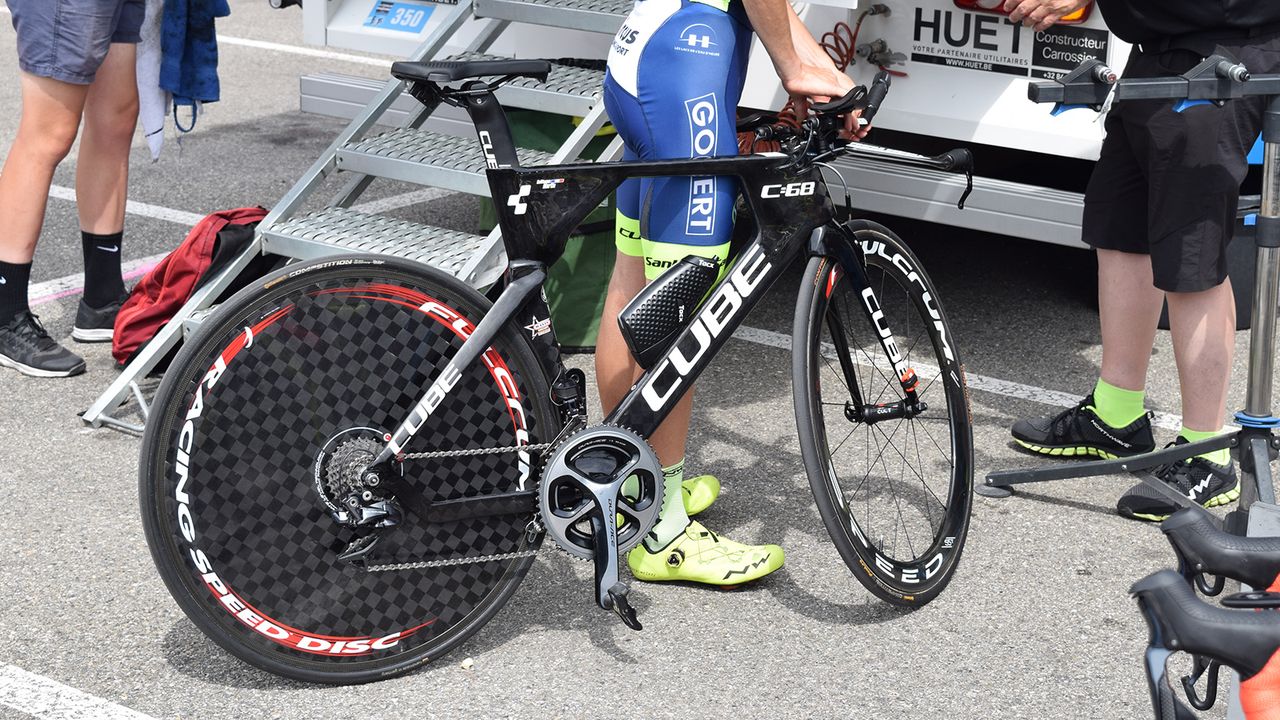 Wanty-Groupe Gobert use Cube C68s as their time trial bikes